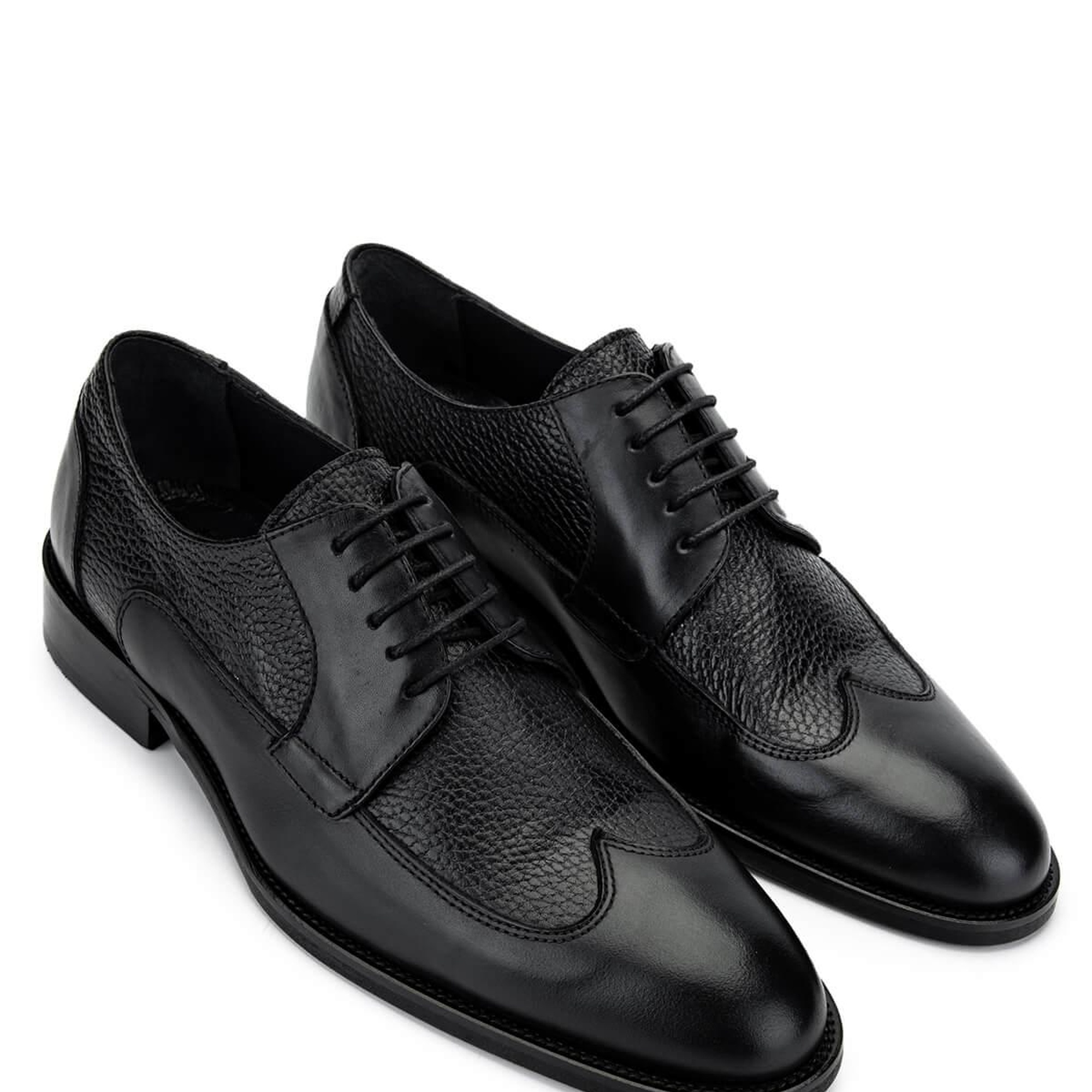 Tamer Tanca Erkek Hakiki Deri Siyah Klasik Ayakkabı