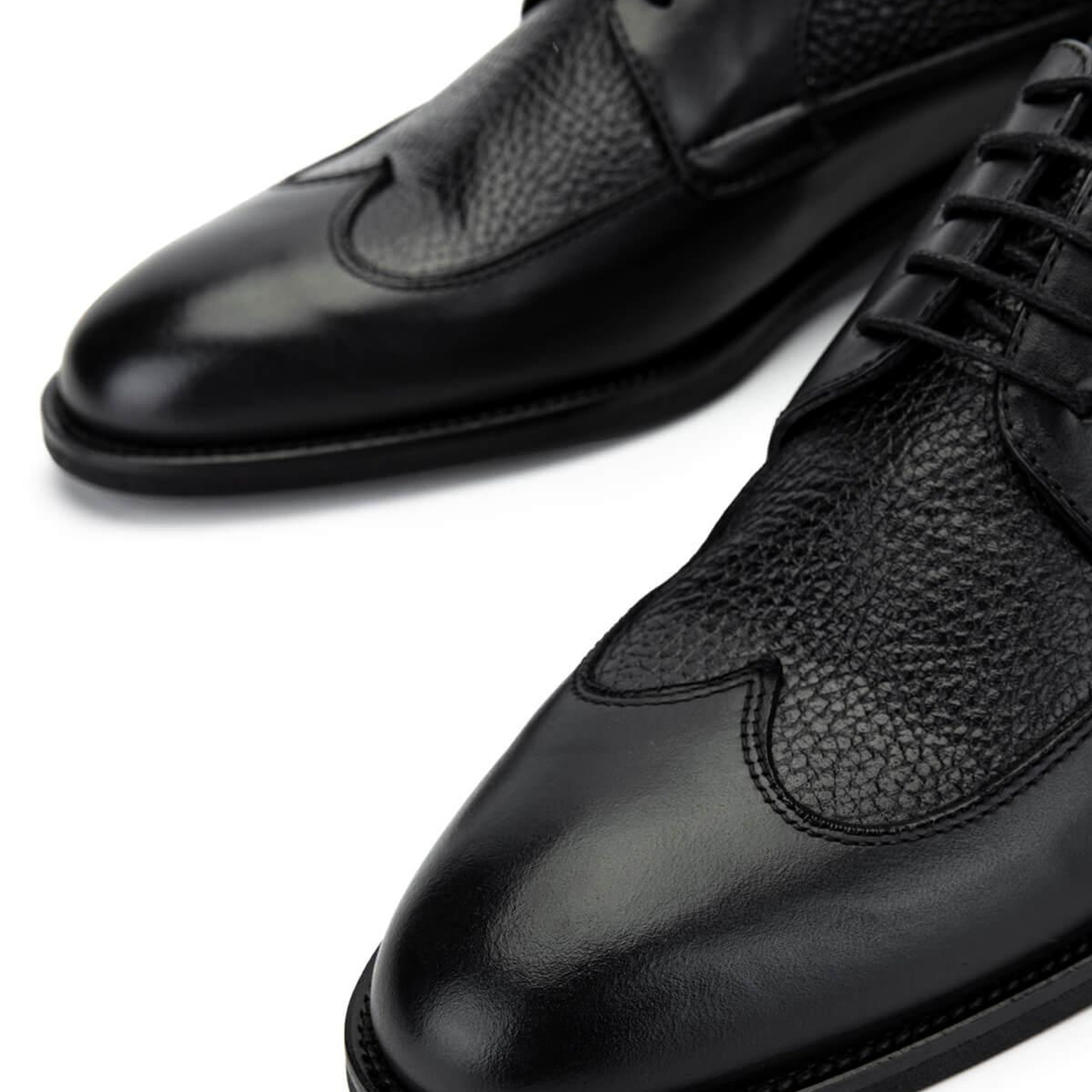 Tamer Tanca Erkek Hakiki Deri Siyah Klasik Ayakkabı