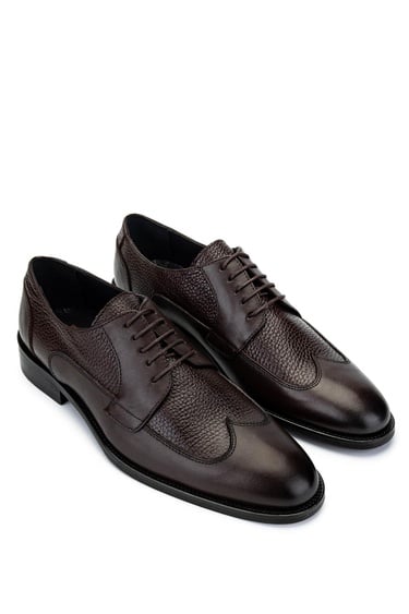  Tamer Tanca Erkek Hakiki Deri Kahverengi Klasik Ayakkabı