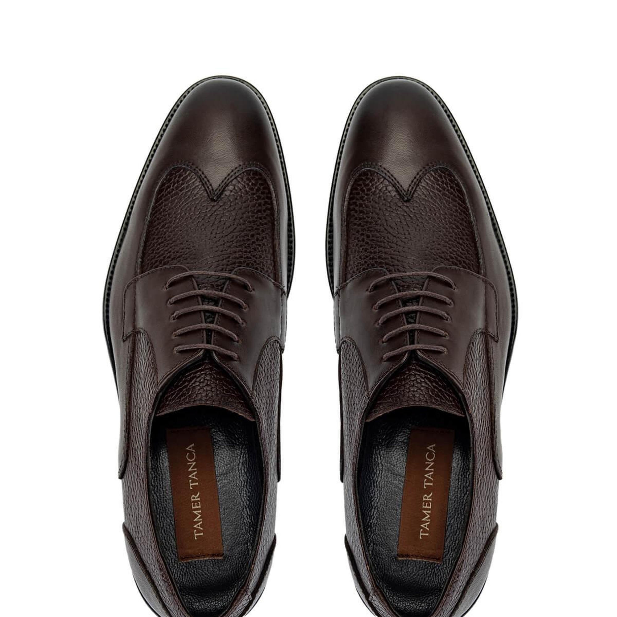 Tamer Tanca Erkek Hakiki Deri Kahverengi Klasik Ayakkabı
