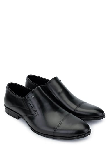  Tamer Tanca Erkek Hakiki Deri Siyah Klasik Ayakkabı