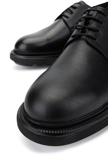  Tamer Tanca Erkek Hakiki Deri Siyah Klasik Ayakkabı