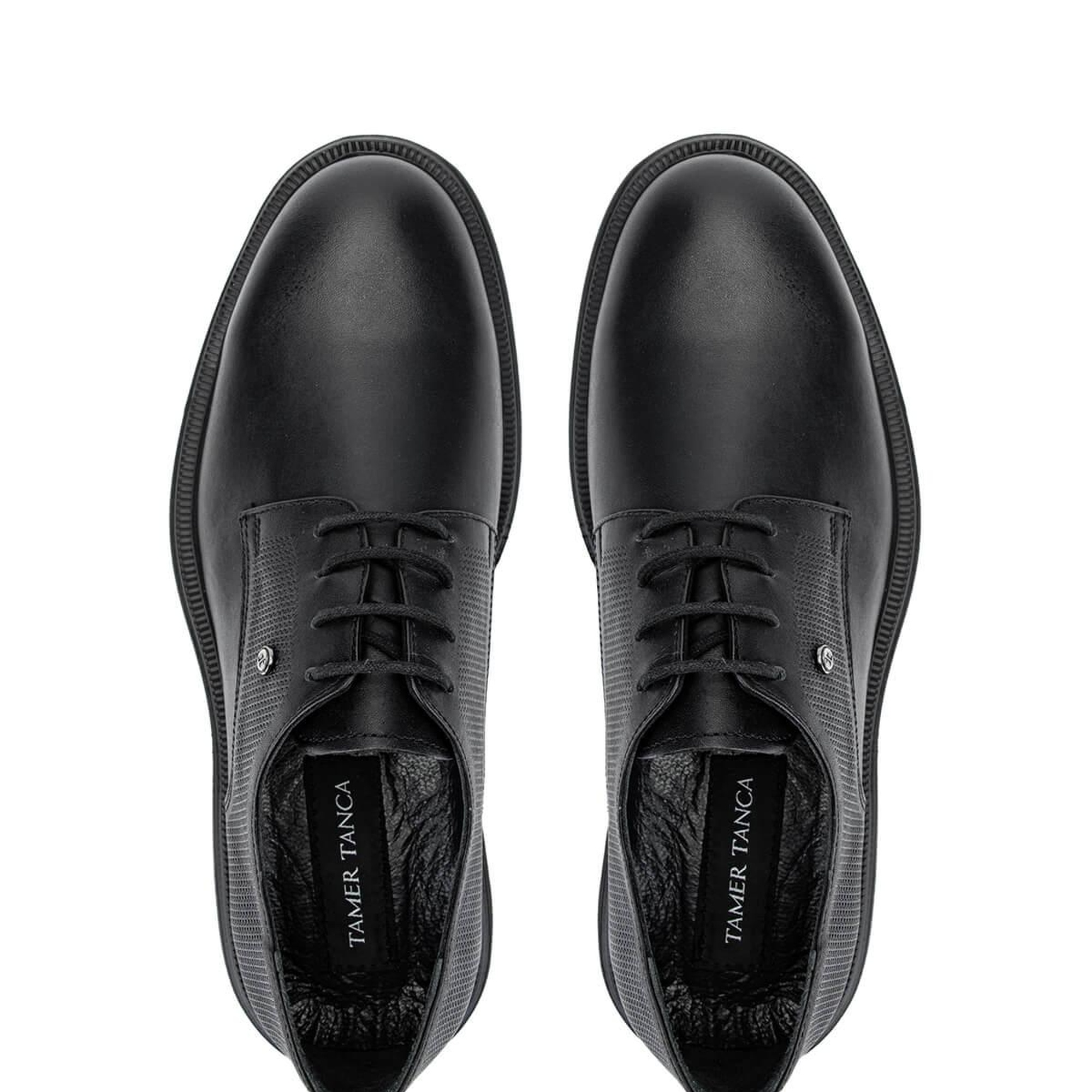 Tamer Tanca Erkek Hakiki Deri Siyah Klasik Ayakkabı