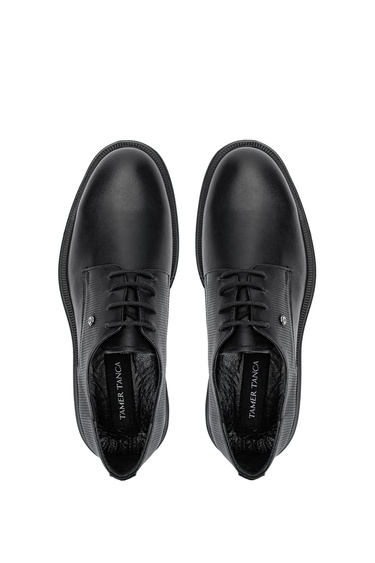  Tamer Tanca Erkek Hakiki Deri Siyah Klasik Ayakkabı