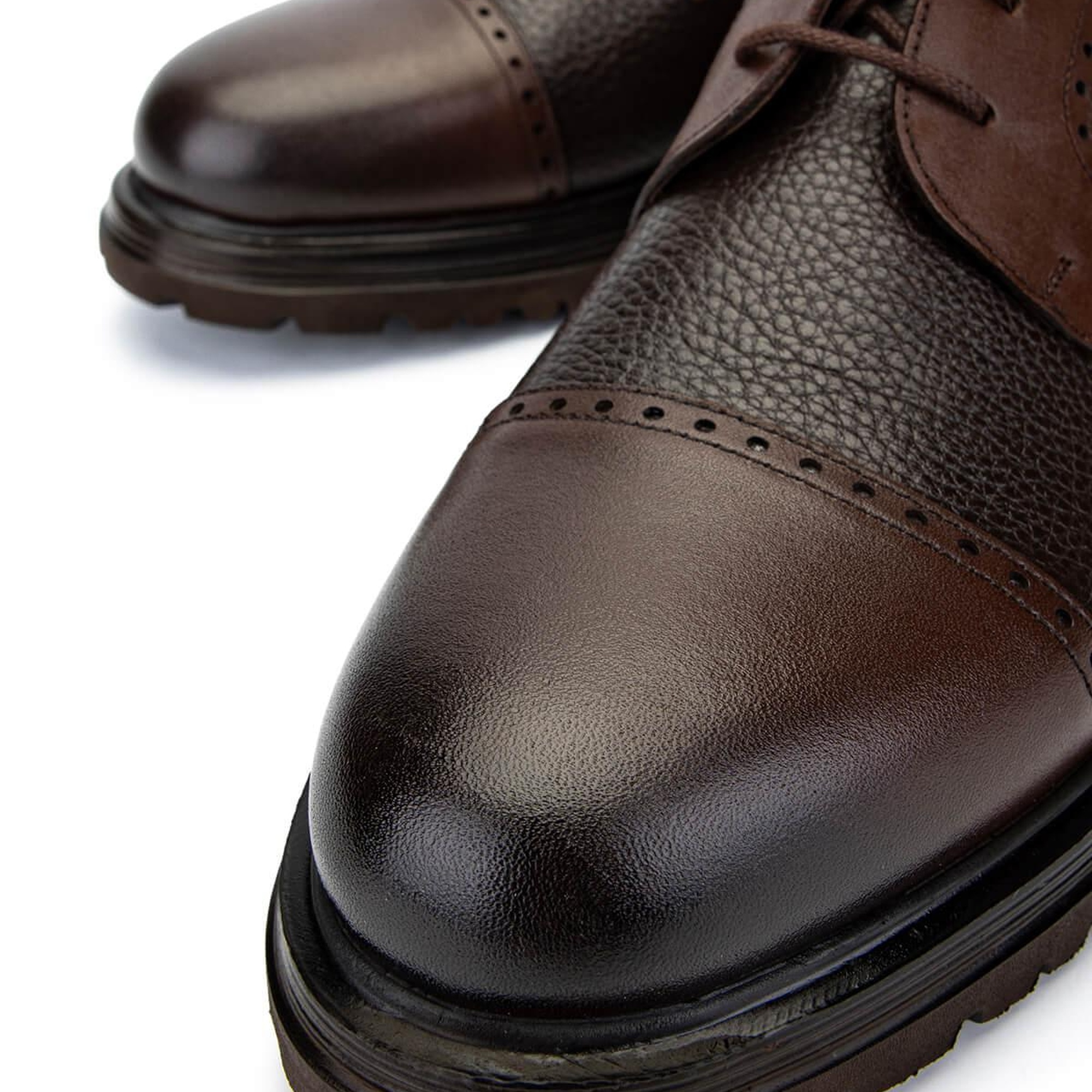 Tamer Tanca Erkek Hakiki Deri Kahverengi Klasik Ayakkabı