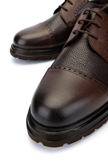  Tamer Tanca Erkek Hakiki Deri Kahverengi Klasik Ayakkabı