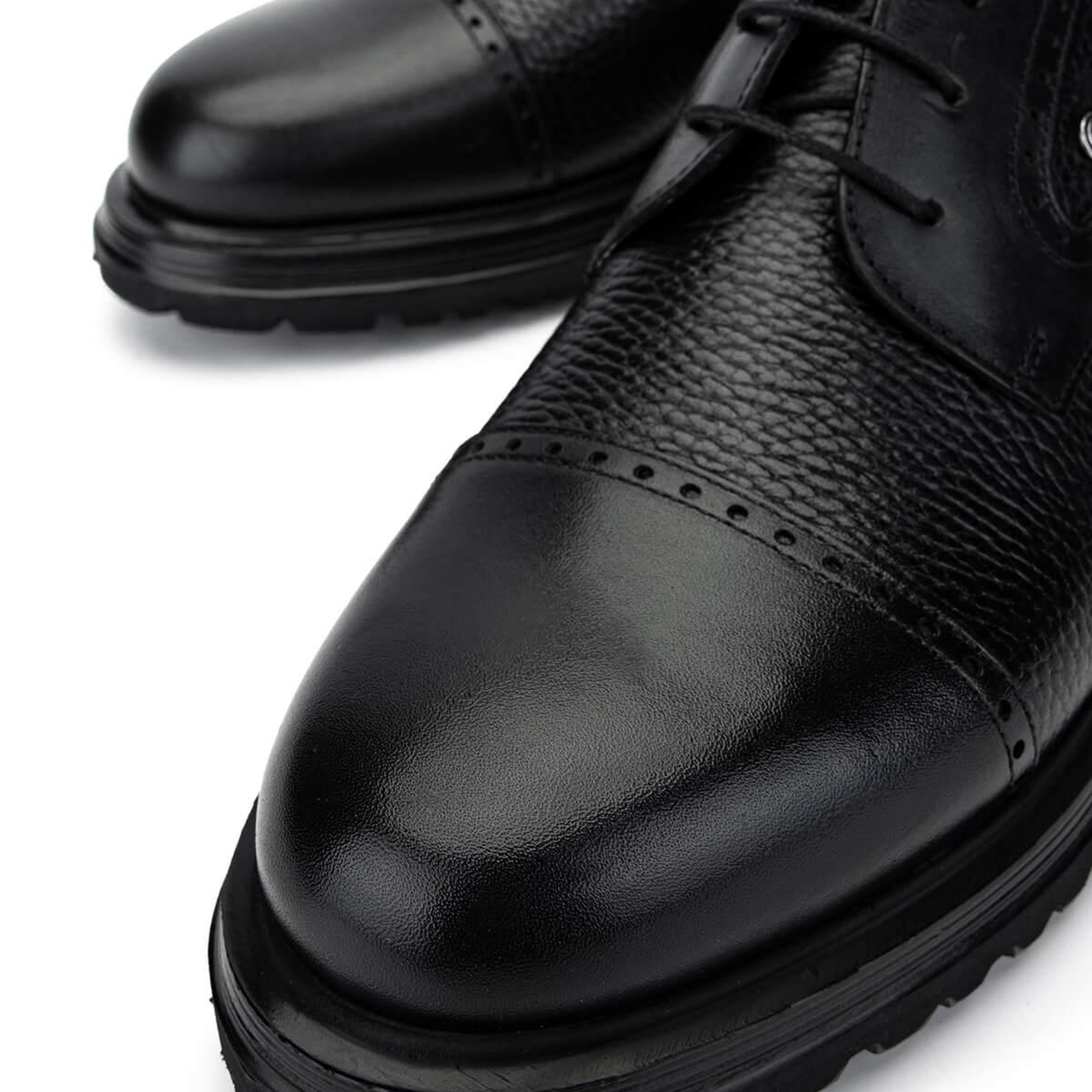 Tamer Tanca Erkek Hakiki Deri Siyah Klasik Ayakkabı