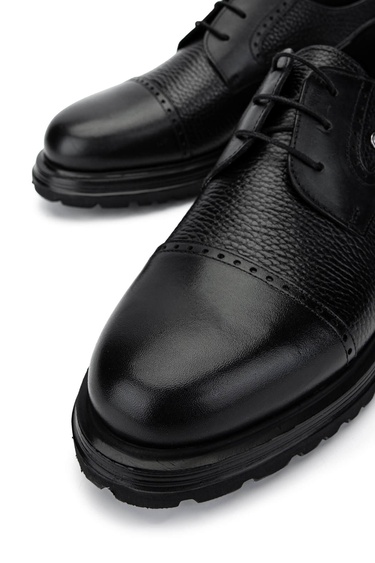  Tamer Tanca Erkek Hakiki Deri Siyah Klasik Ayakkabı