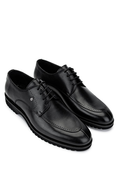  Tamer Tanca Erkek Hakiki Deri Siyah Klasik Ayakkabı