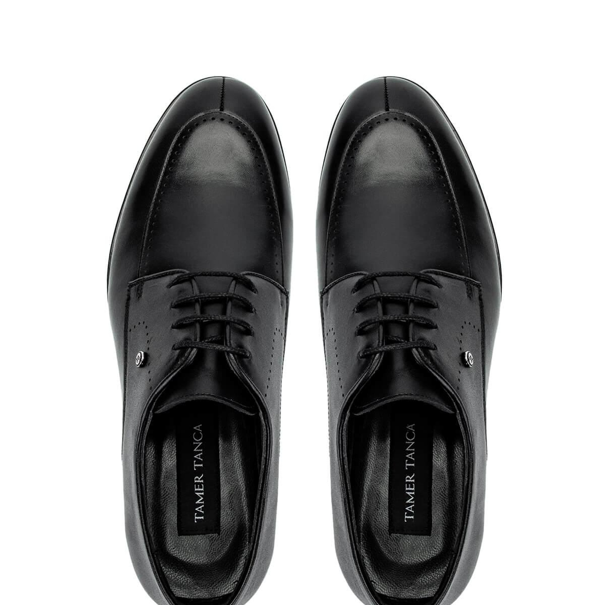 Tamer Tanca Erkek Hakiki Deri Siyah Klasik Ayakkabı