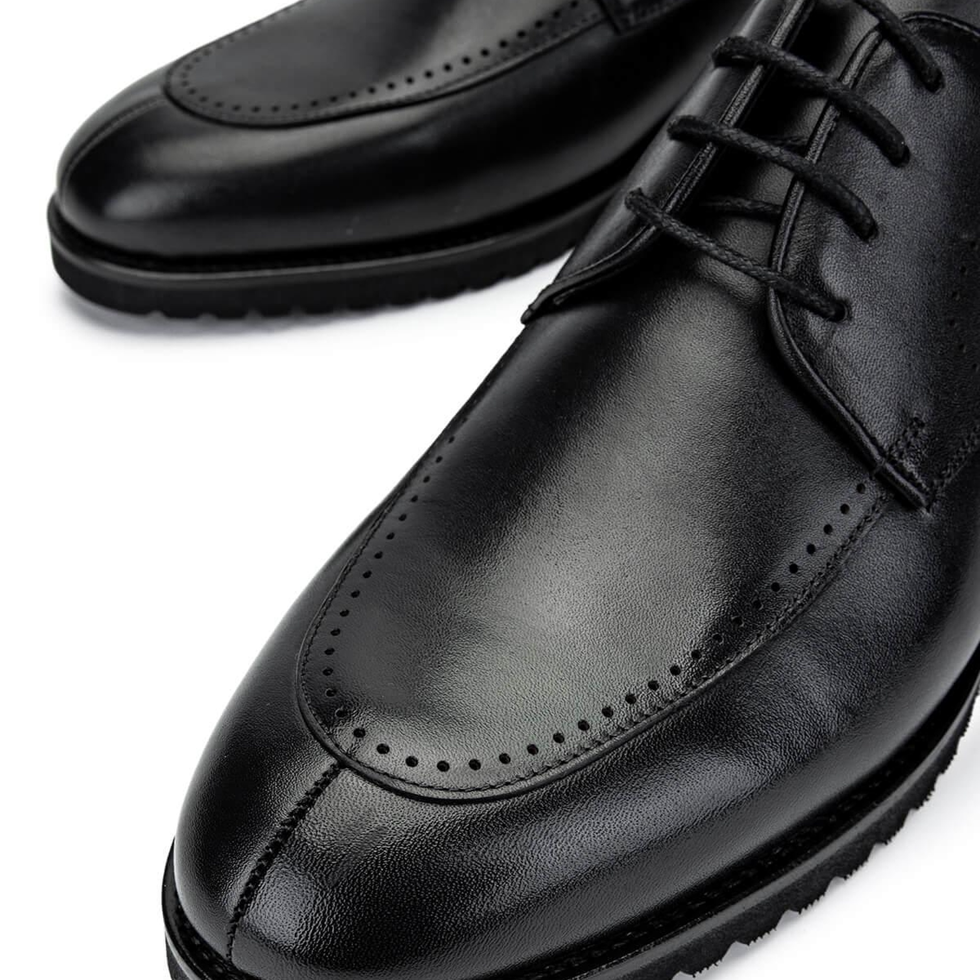 Tamer Tanca Erkek Hakiki Deri Siyah Klasik Ayakkabı