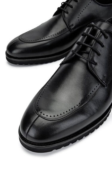  Tamer Tanca Erkek Hakiki Deri Siyah Klasik Ayakkabı