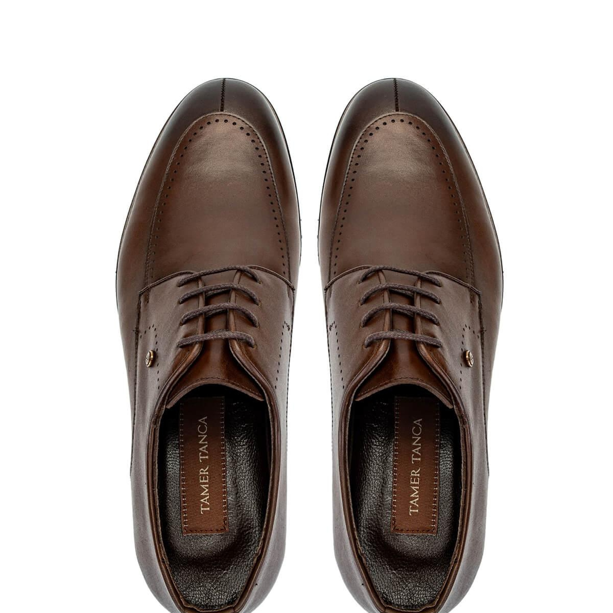 Tamer Tanca Erkek Hakiki Deri Kahverengi Klasik Ayakkabı