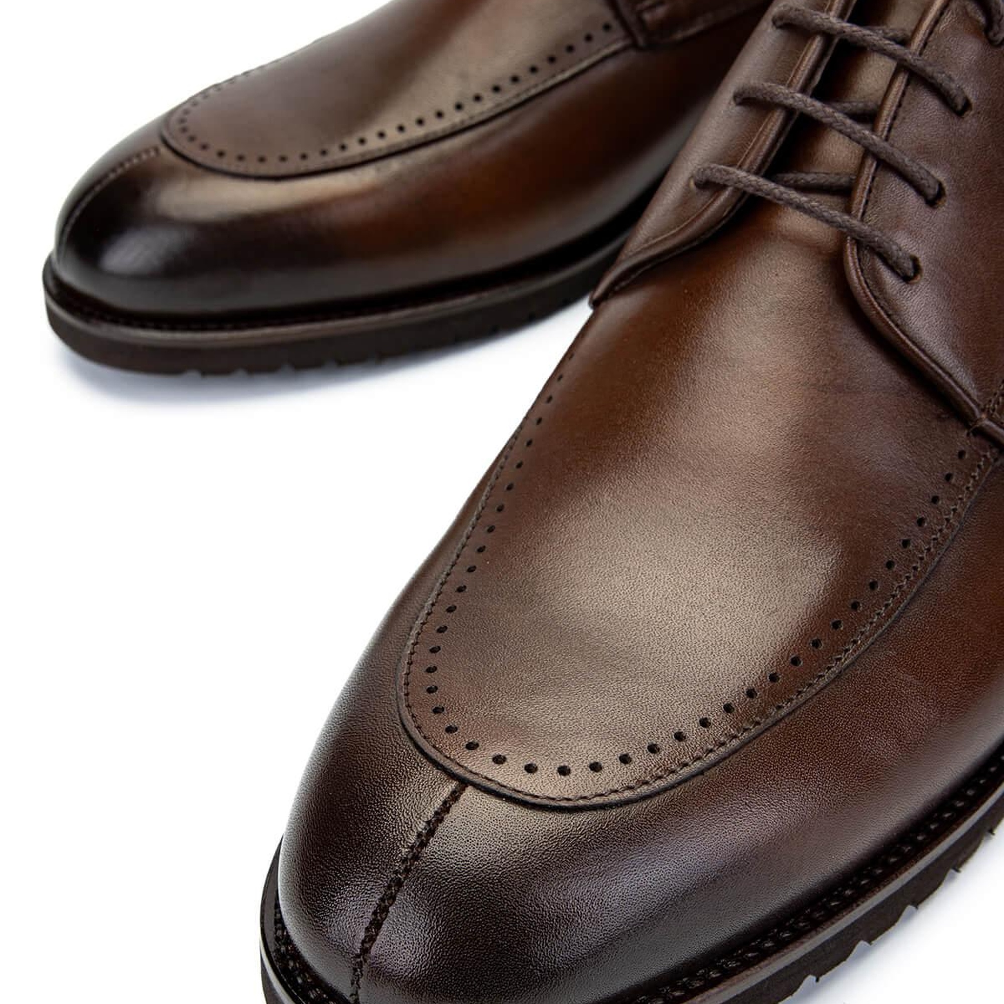 Tamer Tanca Erkek Hakiki Deri Kahverengi Klasik Ayakkabı