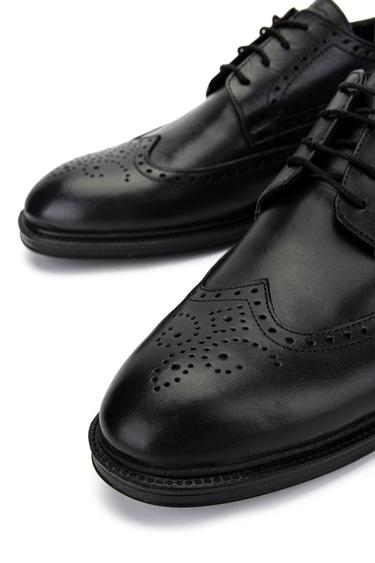  Tamer Tanca Erkek Hakiki Deri Siyah Klasik Ayakkabı