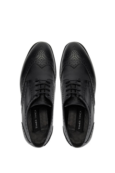  Tamer Tanca Erkek Hakiki Deri Siyah Klasik Ayakkabı