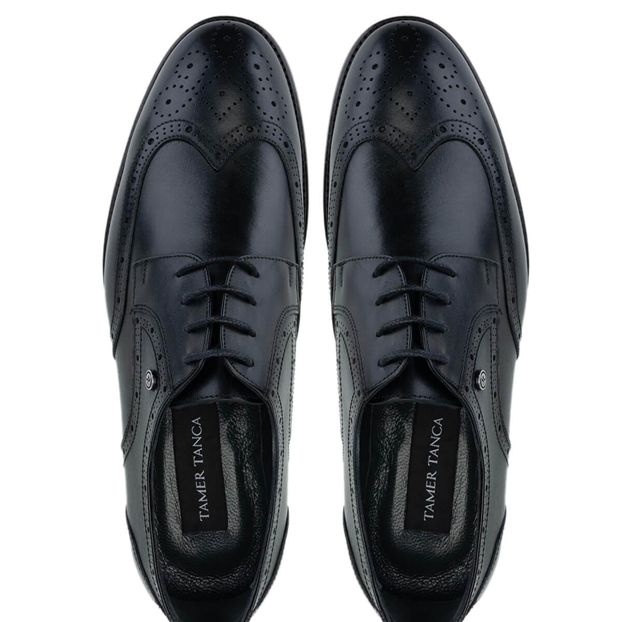 Tamer Tanca Erkek Hakiki Deri Siyah Deri Klasik Ayakkabı
