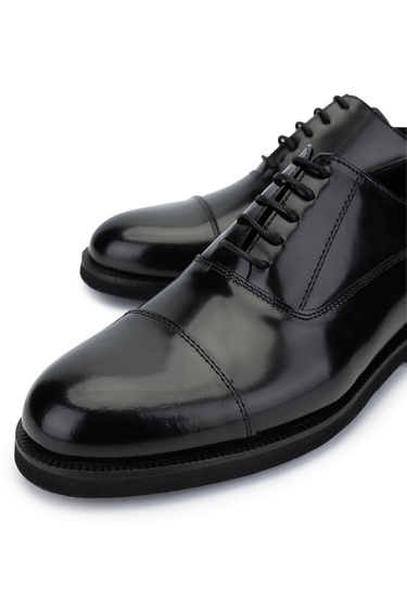  Tamer Tanca Erkek Hakiki Deri Siyah Açma Klasik Ayakkabı