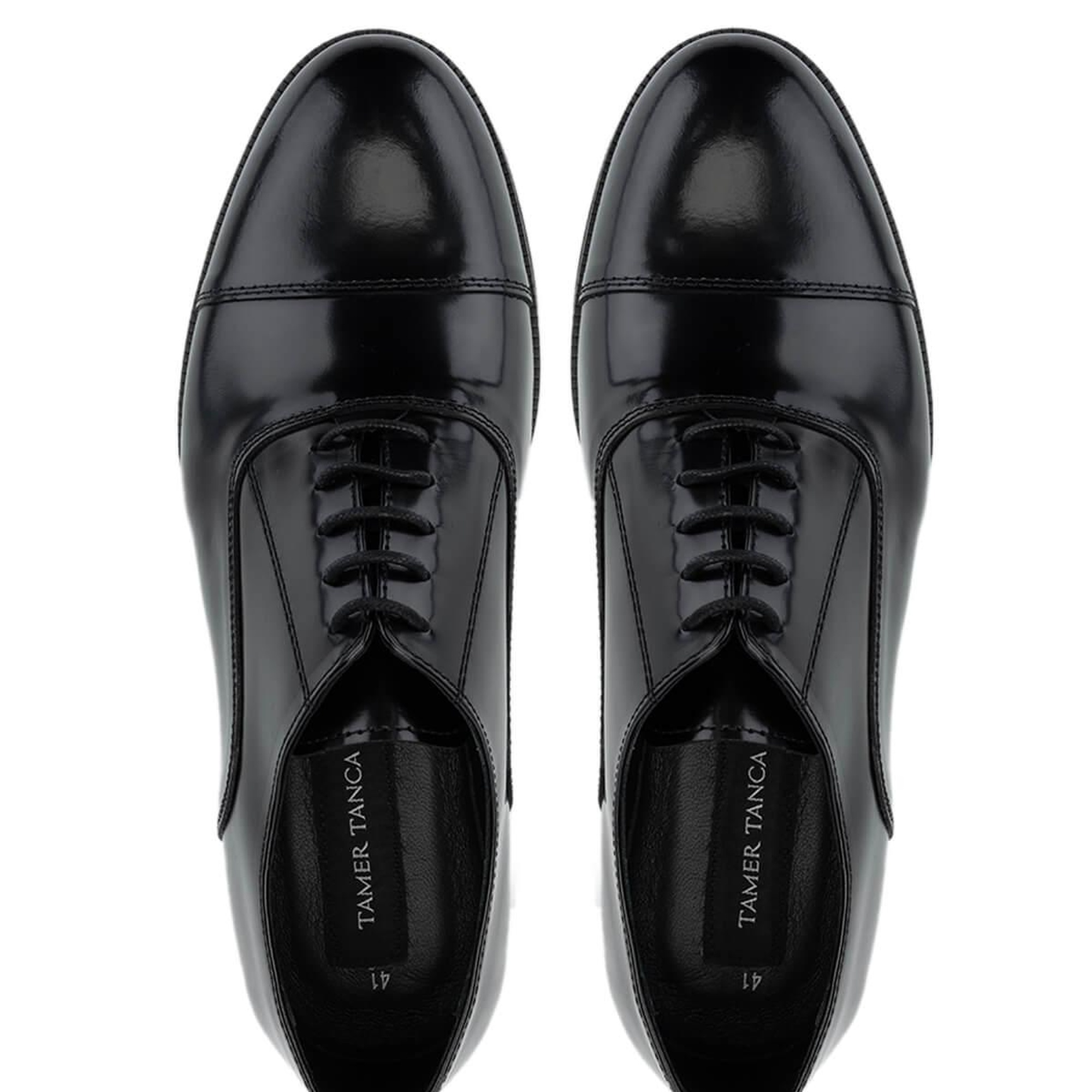 Tamer Tanca Erkek Hakiki Deri Siyah Açma Klasik Ayakkabı
