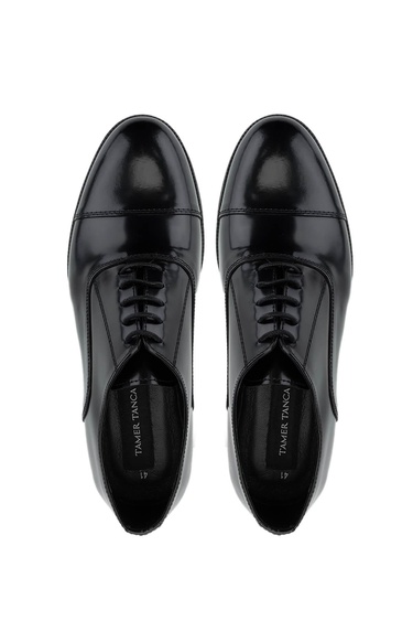  Tamer Tanca Erkek Hakiki Deri Siyah Açma Klasik Ayakkabı