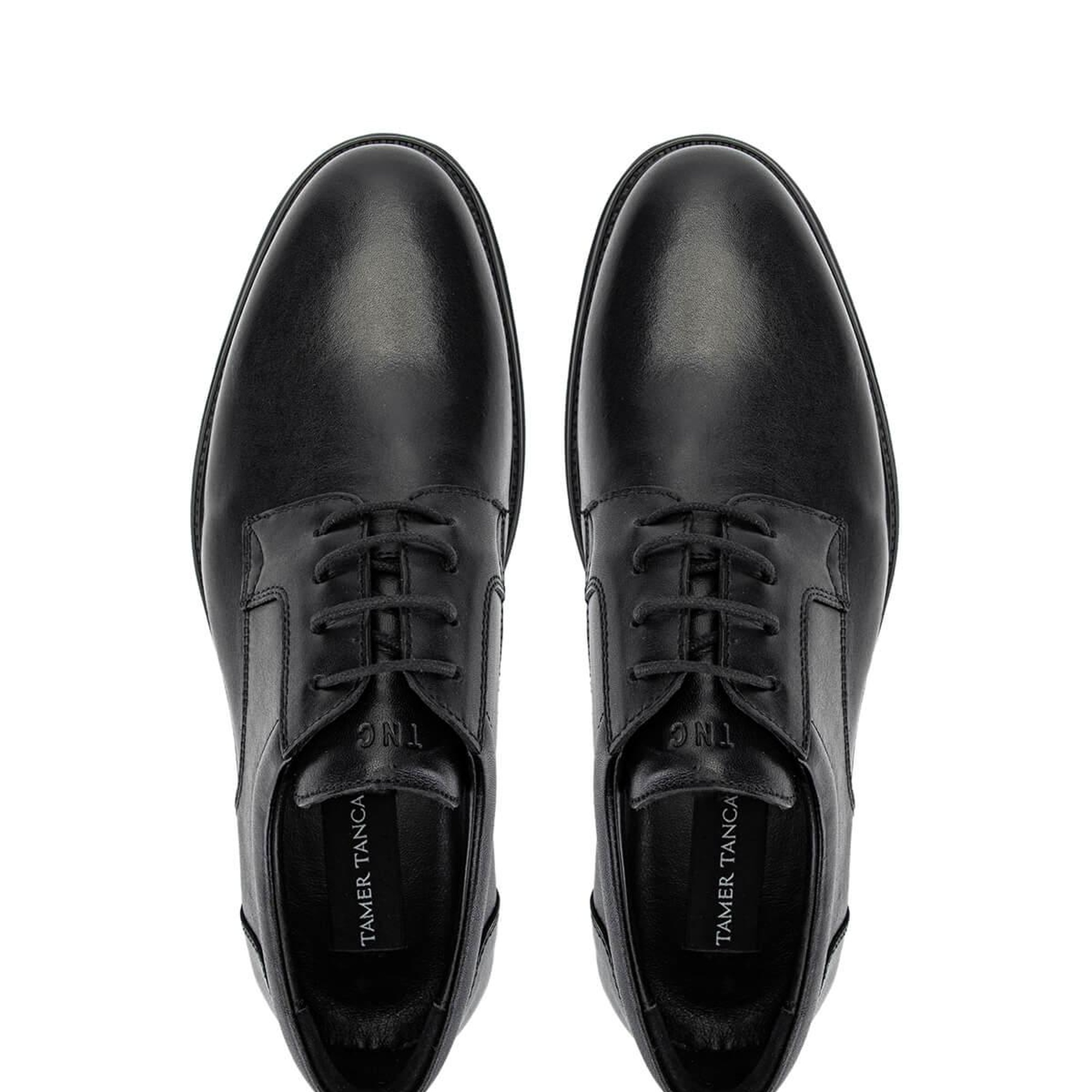 Tamer Tanca Erkek Hakiki Deri Siyah Deri Klasik Ayakkabı