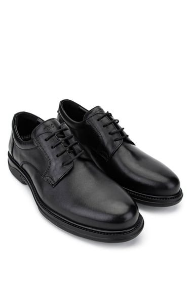  Tamer Tanca Erkek Hakiki Deri Siyah Deri Klasik Ayakkabı