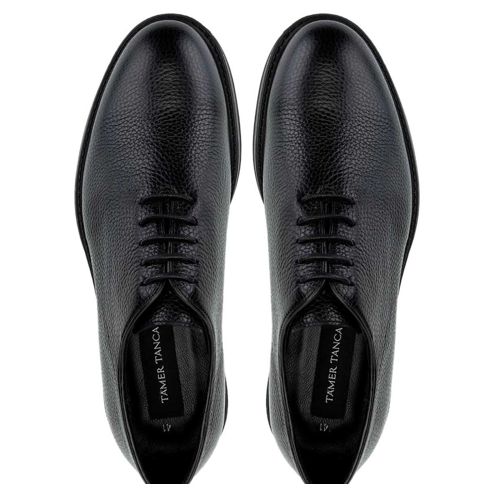 Tamer Tanca Erkek Hakiki Deri Siyah Floter Klasik Ayakkabı