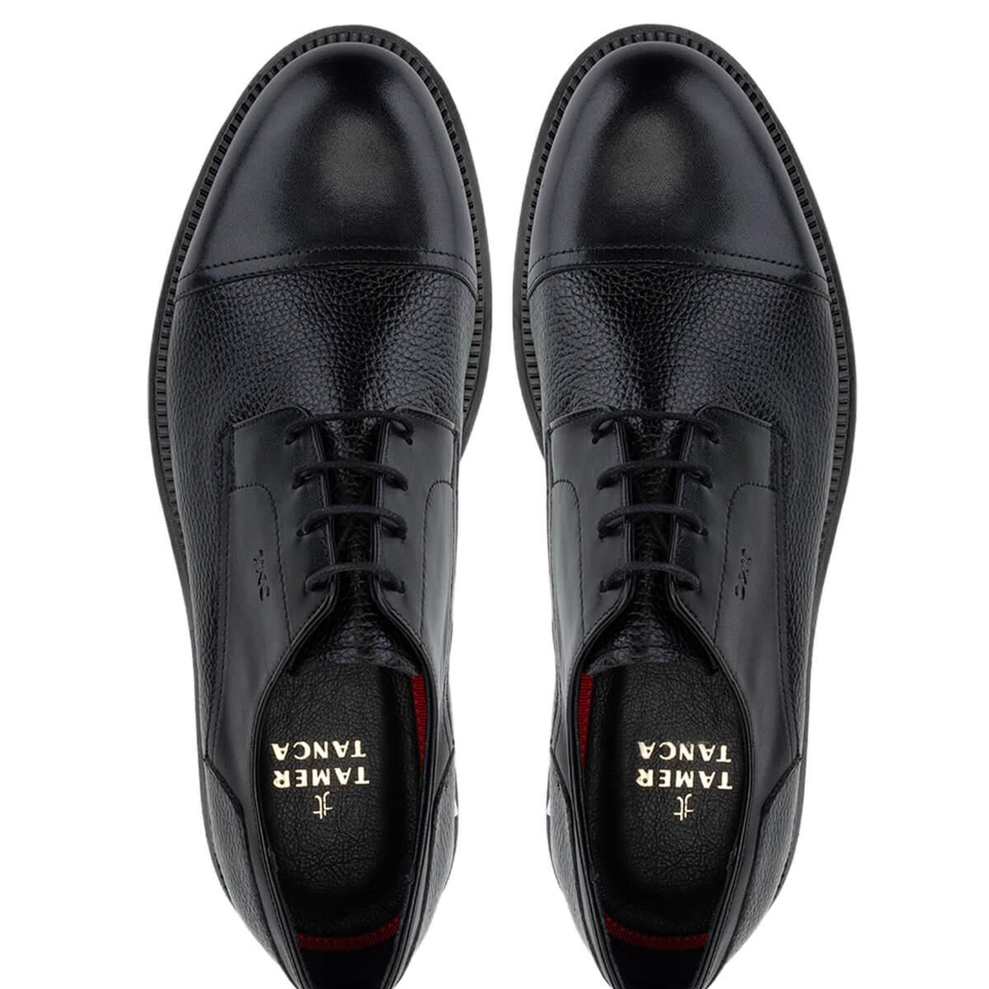 Tamer Tanca Erkek Hakiki Deri Siyah Klasik Ayakkabı