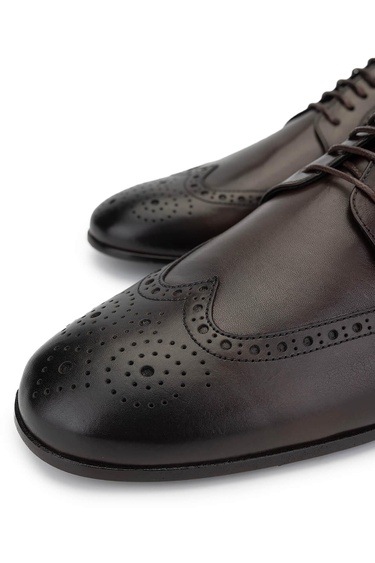  Tamer Tanca Erkek Hakiki Deri Kahverengi Klasik Ayakkabı