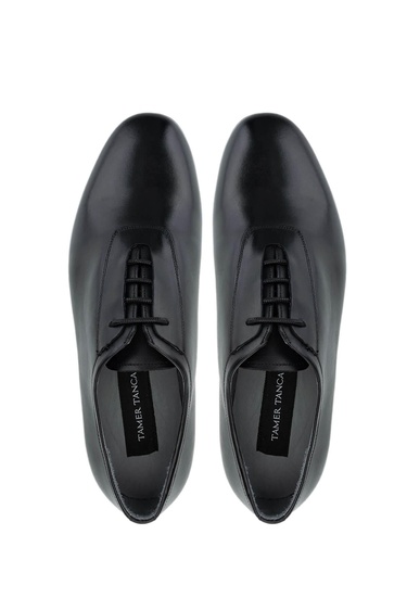  Tamer Tanca Erkek Hakiki Deri Siyah Klasik Ayakkabı