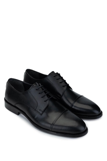  Tamer Tanca Erkek Hakiki Deri Siyah Klasik Ayakkabı