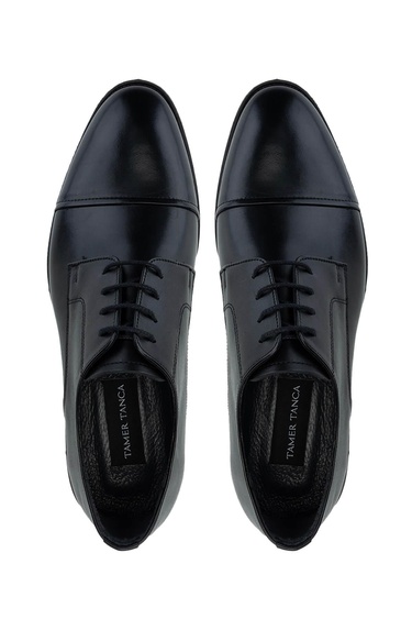  Tamer Tanca Erkek Hakiki Deri Siyah Klasik Ayakkabı
