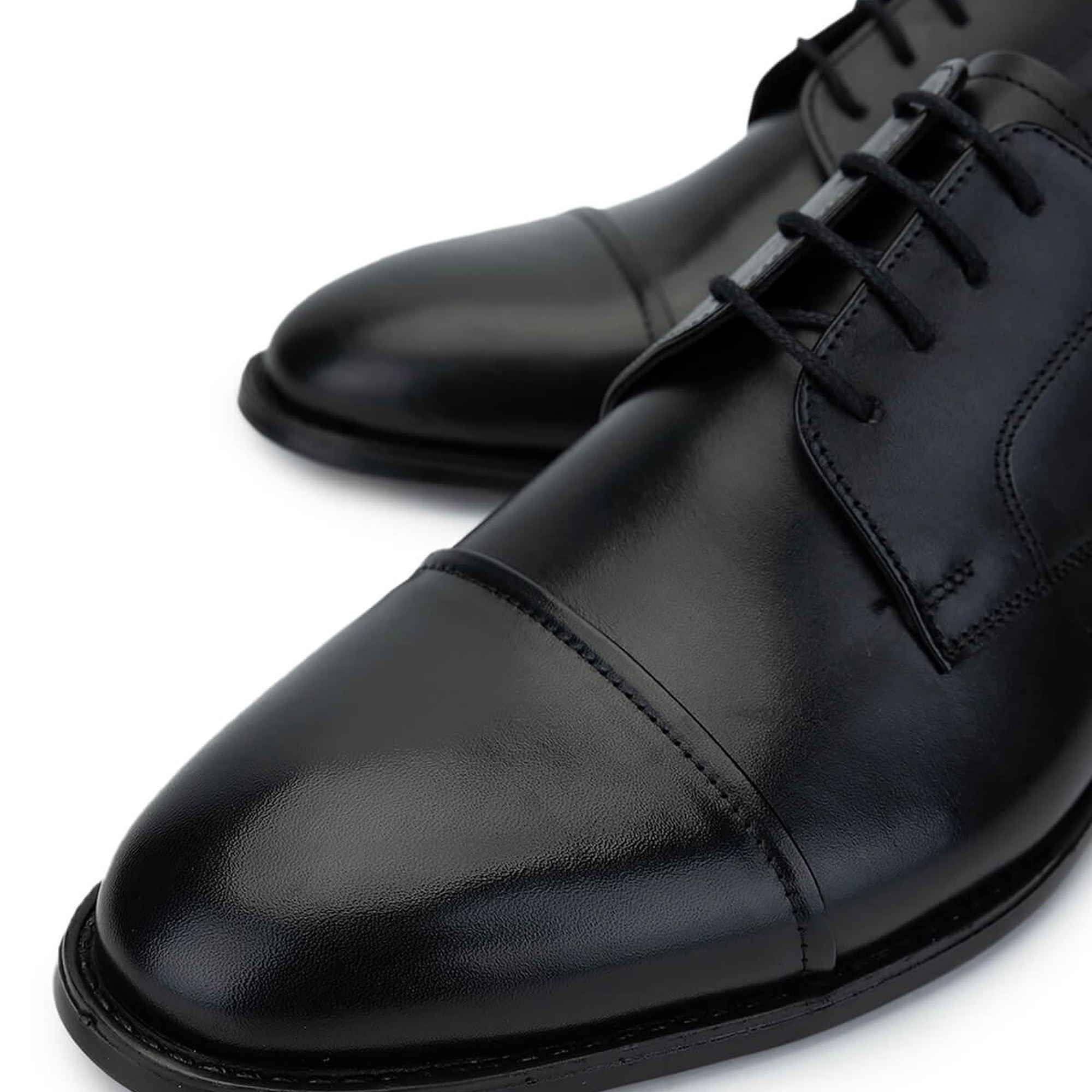 Tamer Tanca Erkek Hakiki Deri Siyah Klasik Ayakkabı