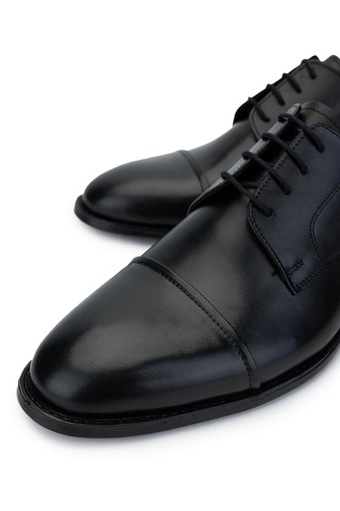  Tamer Tanca Erkek Hakiki Deri Siyah Klasik Ayakkabı