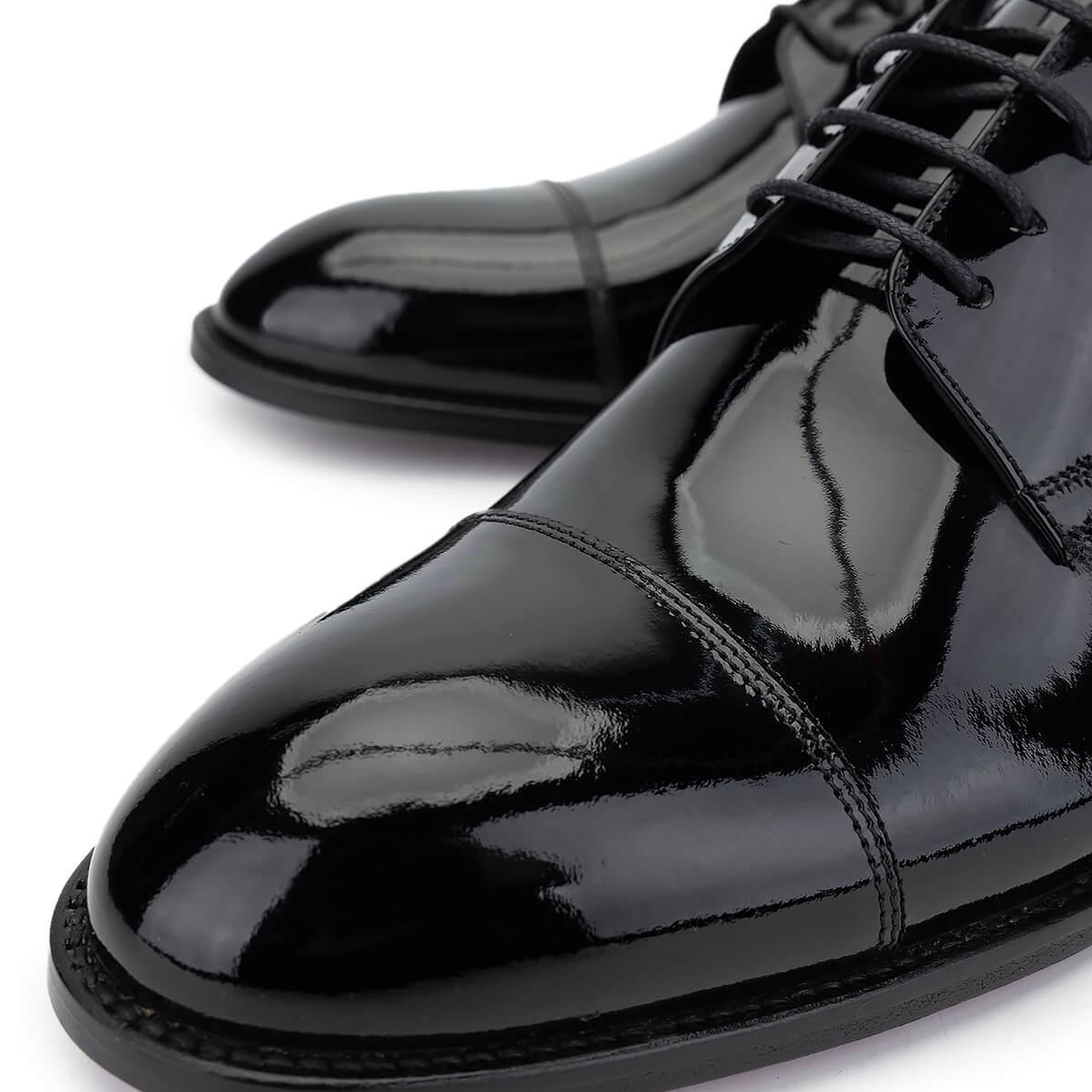 Tamer Tanca Erkek Hakiki Deri Siyah Rugan Klasik Ayakkabı