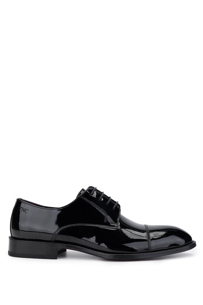  Tamer Tanca Erkek Hakiki Deri Siyah Rugan Klasik Ayakkabı