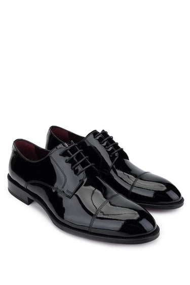  Tamer Tanca Erkek Hakiki Deri Siyah Rugan Klasik Ayakkabı