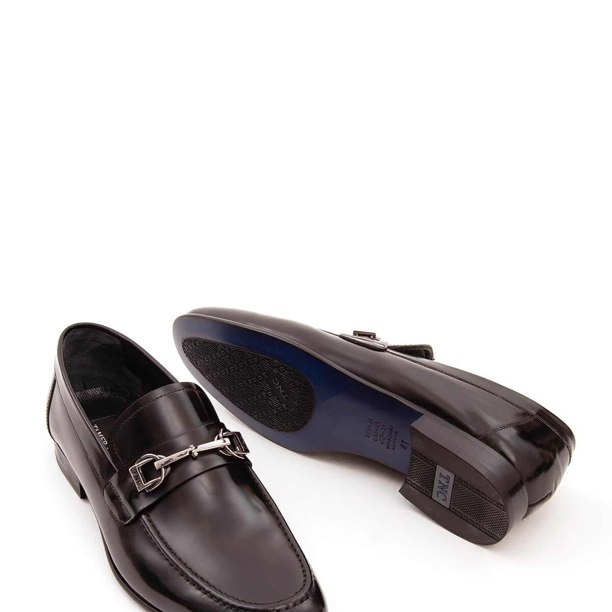 Tamer Tanca Erkek Hakiki Deri Siyah Açma Makosen Ayakkabı