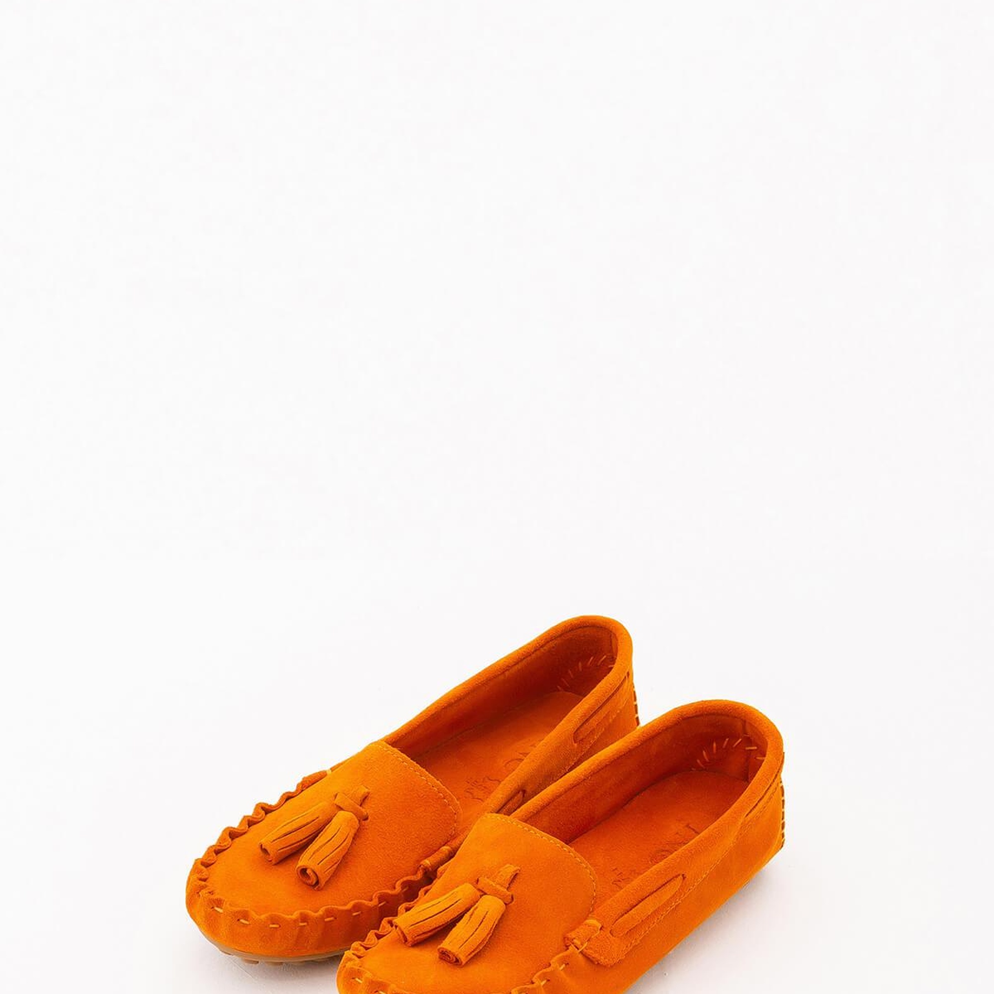 Tamer Tanca Kadın Hakiki Deri Turuncu Driver Ayakkabı