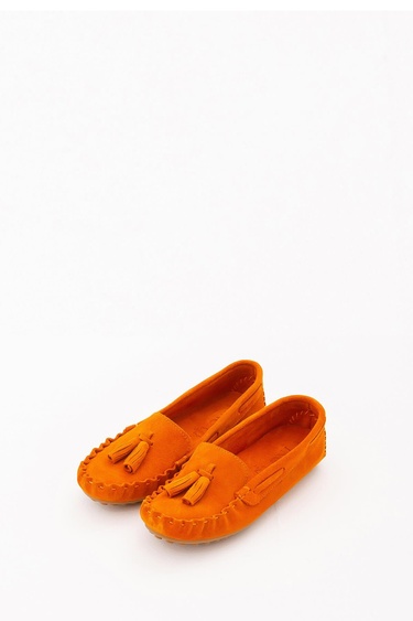  Tamer Tanca Kadın Hakiki Deri Turuncu Driver Ayakkabı