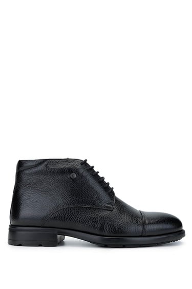  Tamer Tanca Erkek Hakiki Deri Siyah Deri Klasik Bot