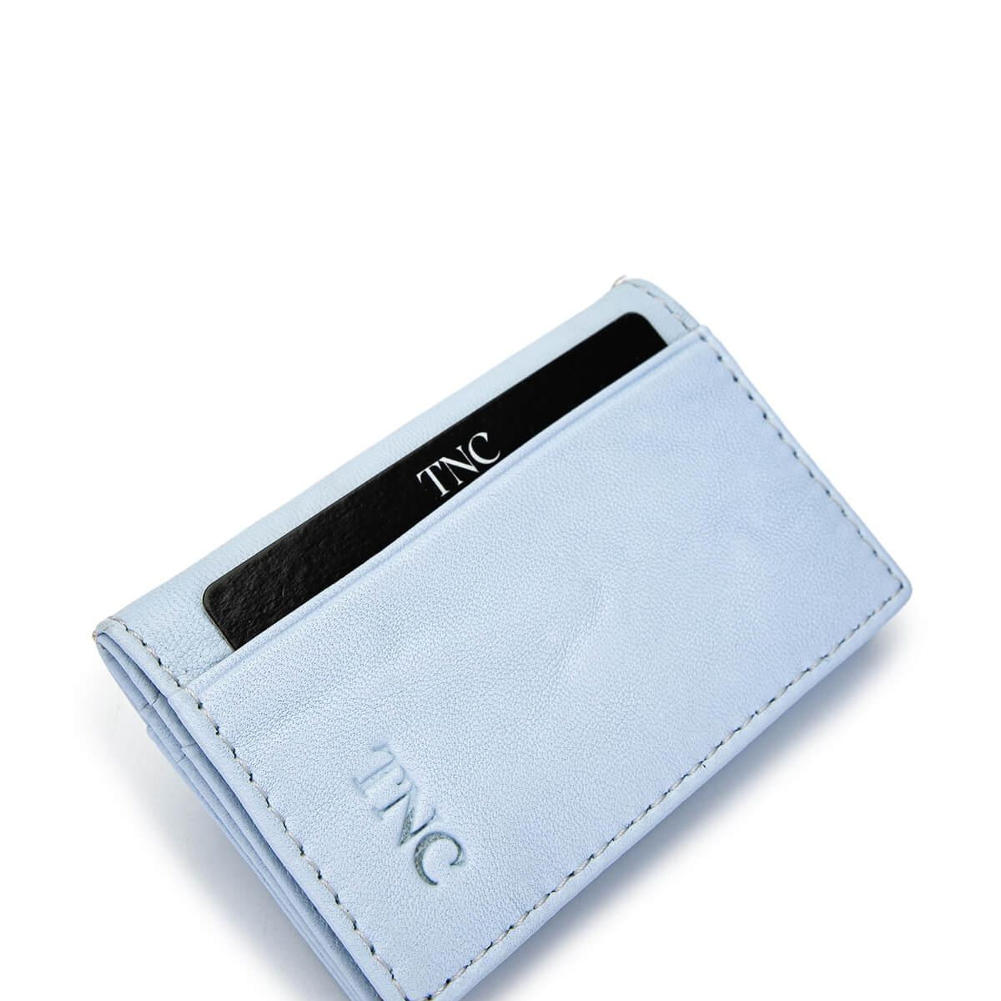 Tamer Tanca Unisex Hakiki Deri Buz Mavi Kartlık