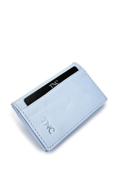  Tamer Tanca Unisex Hakiki Deri Buz Mavi Kartlık