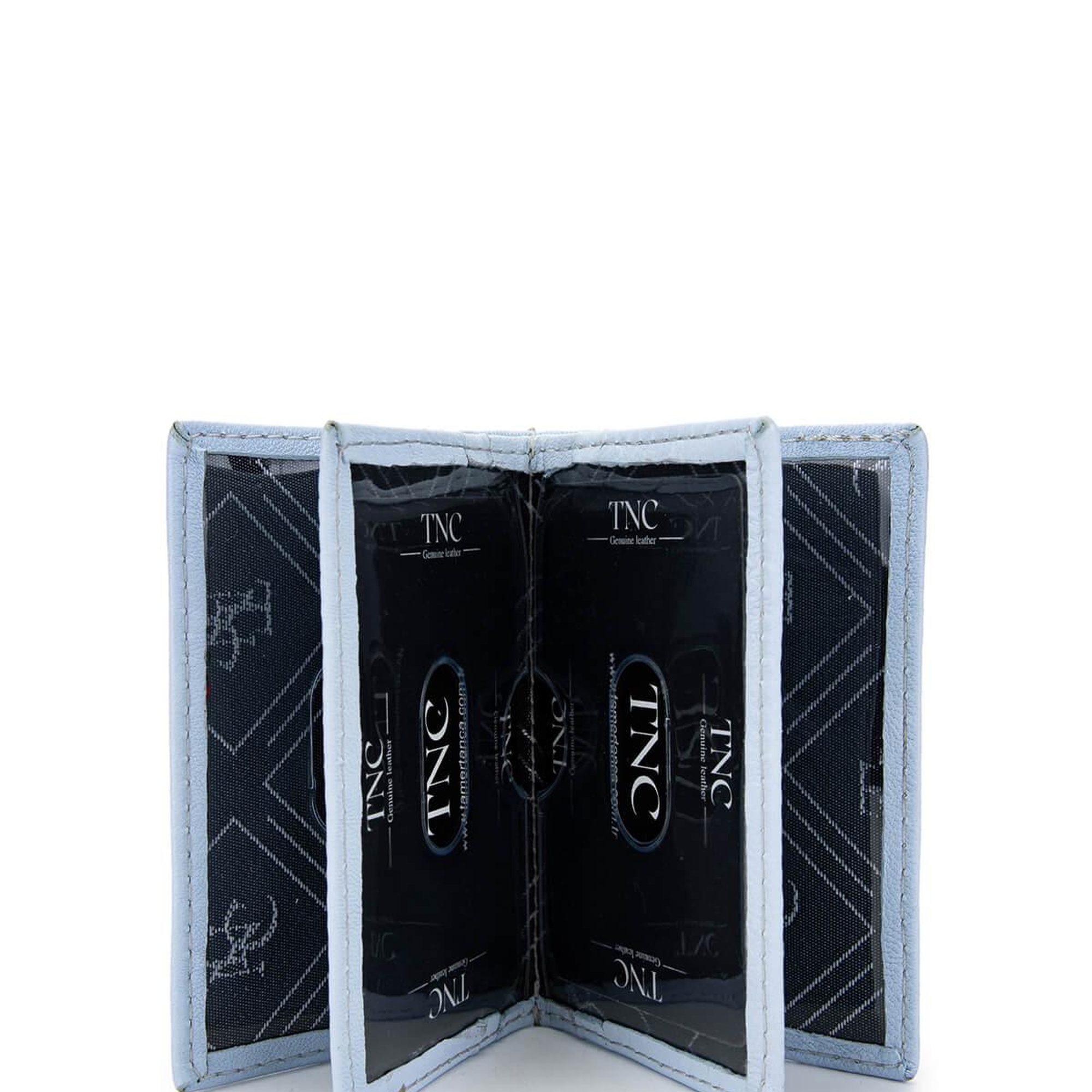 Tamer Tanca Unisex Hakiki Deri Buz Mavi Kartlık