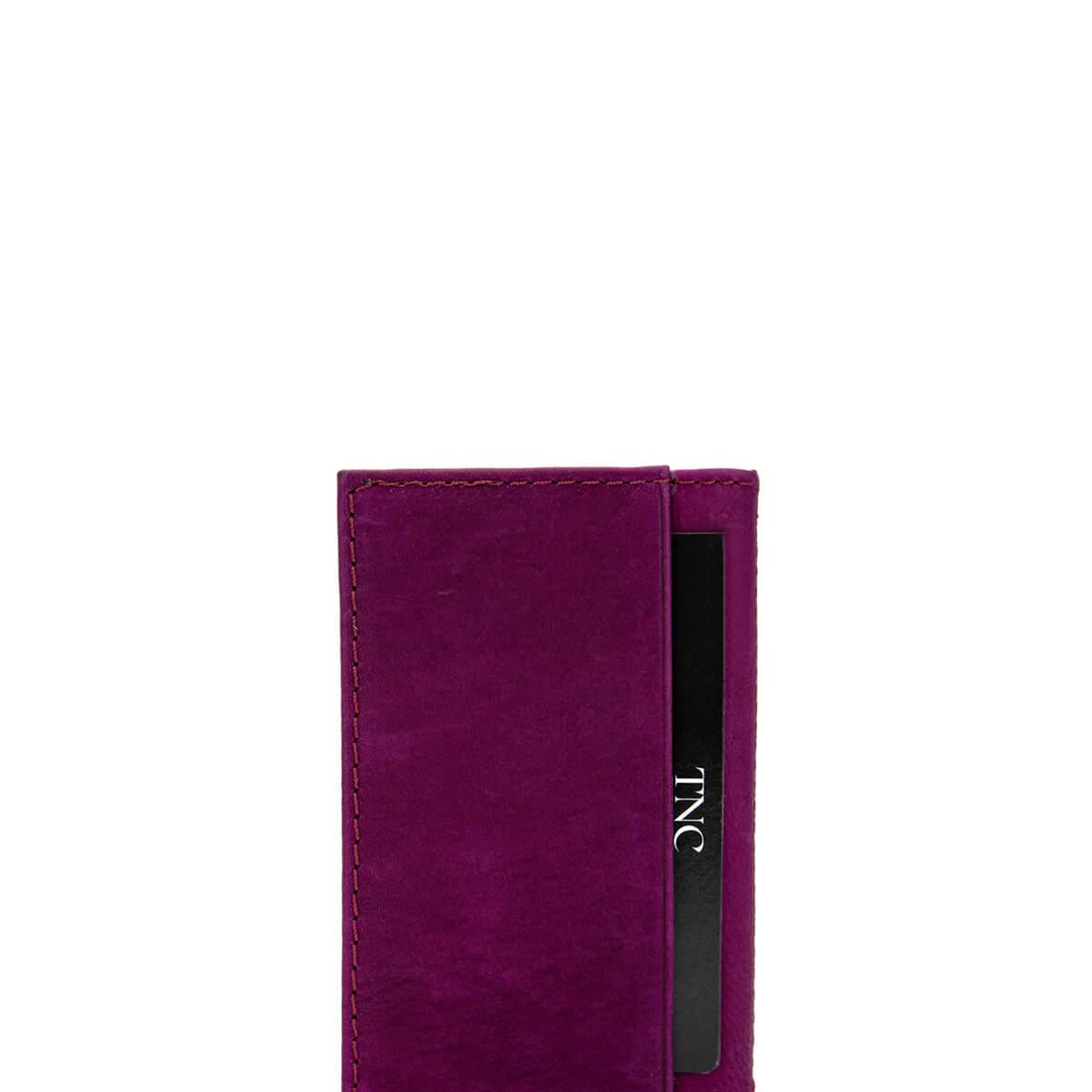 Tamer Tanca Unisex Hakiki Deri Mürdüm Kartlık