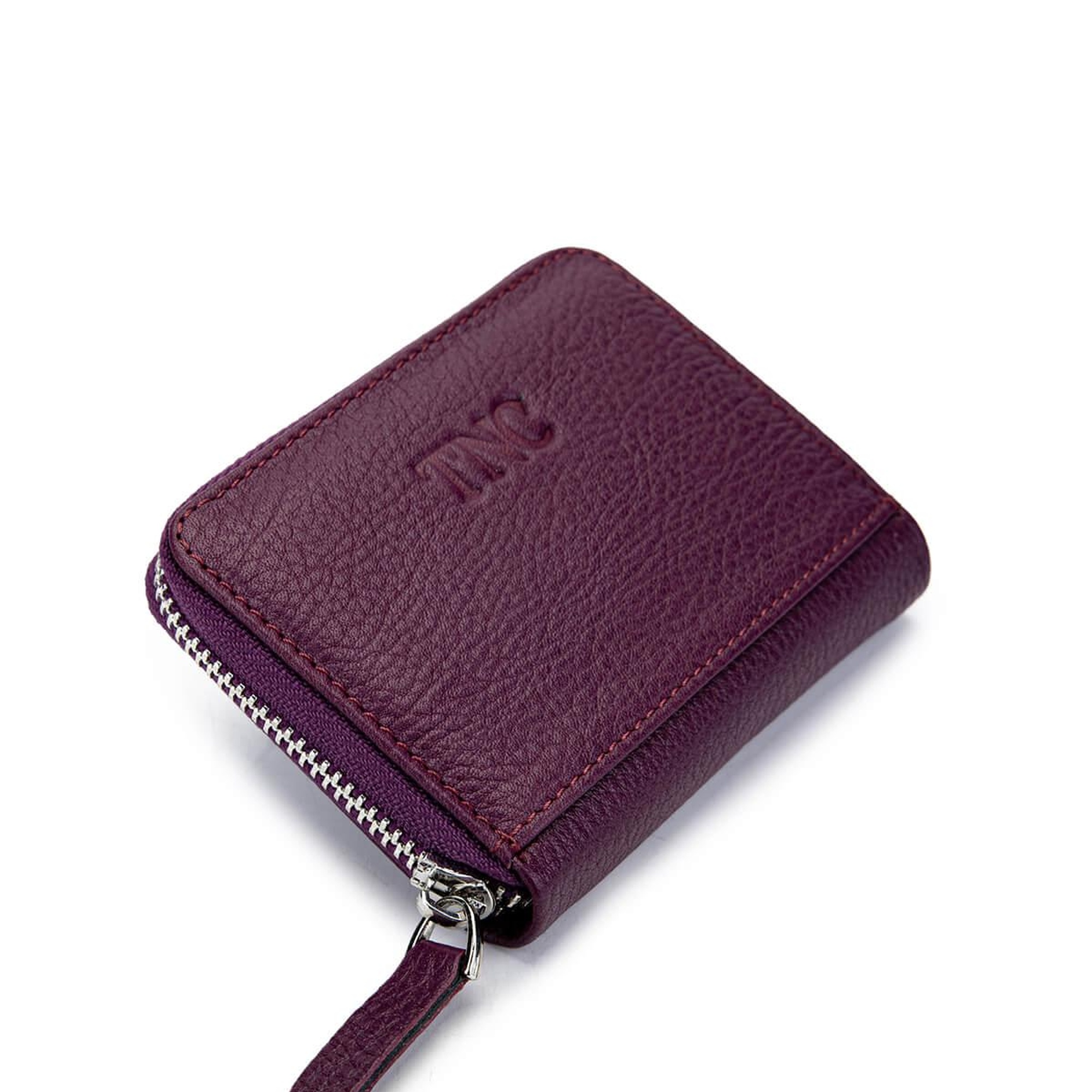 Tamer Tanca Unisex Hakiki Deri Mor Kartlık