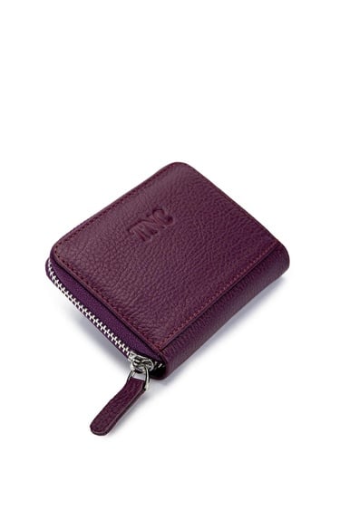  Tamer Tanca Unisex Hakiki Deri Mor Kartlık