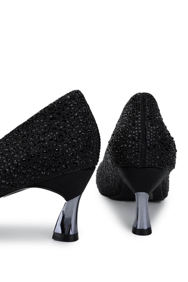  Tamer Tanca Kadın Vegan Siyah Topuklu Ayakkabı