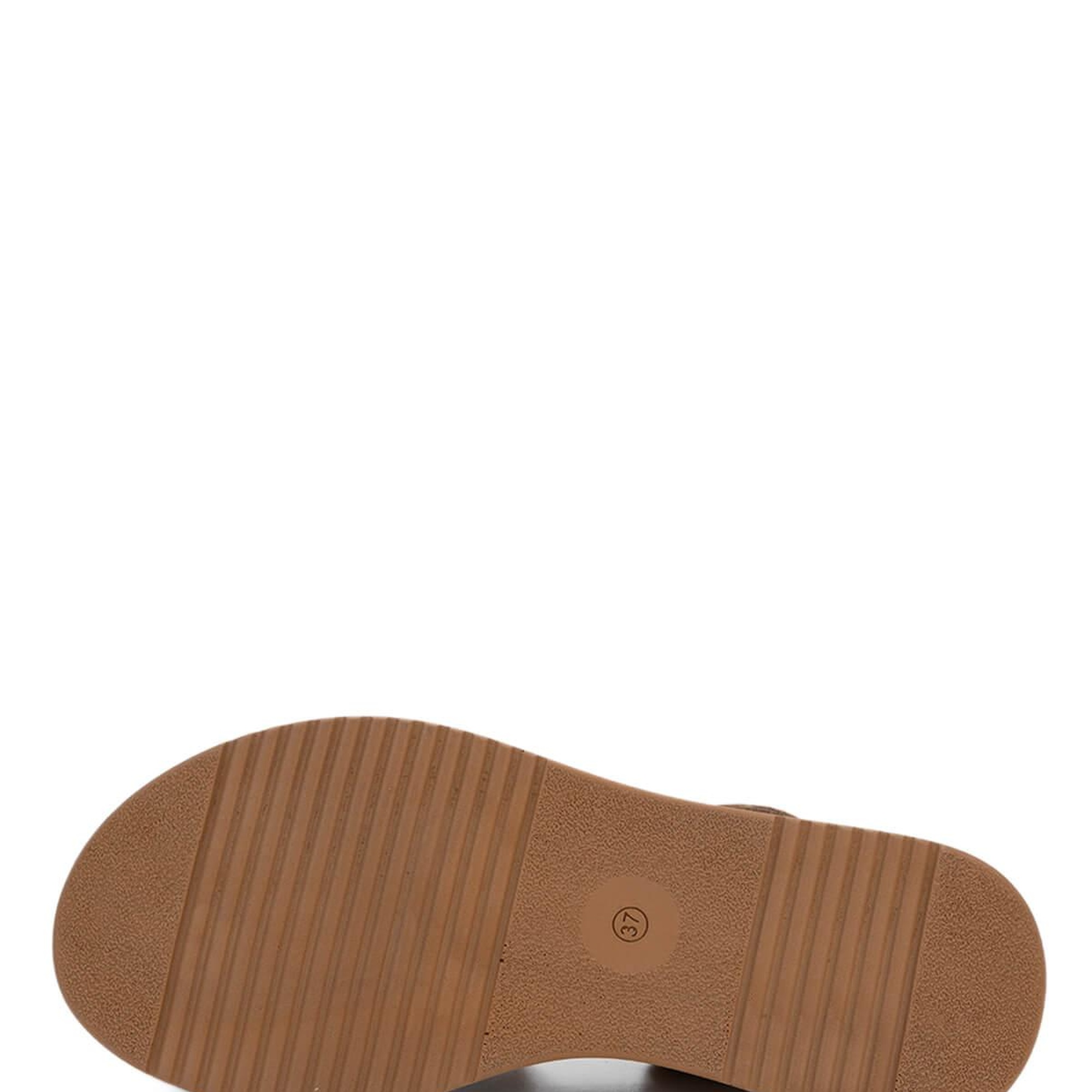 Tamer Tanca Kadın Hakiki Deri Taba Topuklu Sandalet