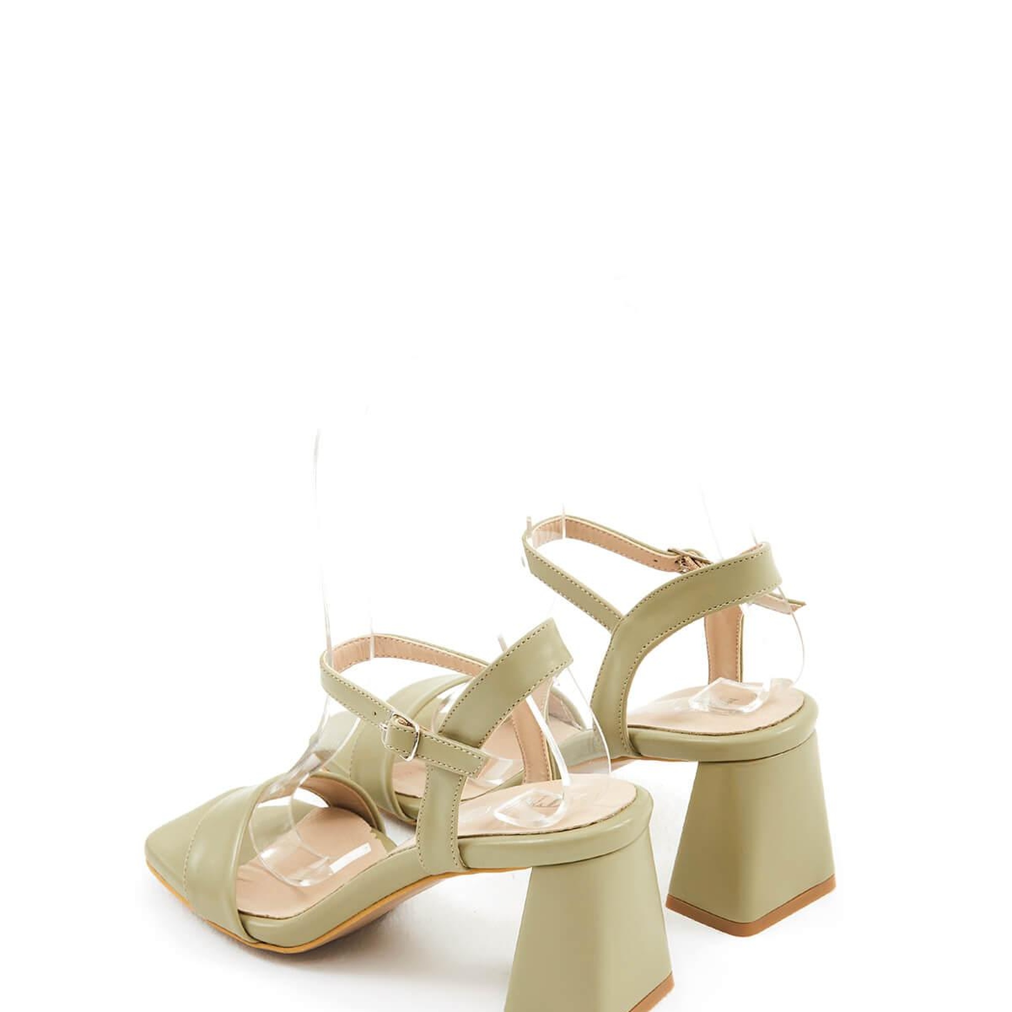 Tamer Tanca Kadın Hakiki Deri Avakado Topuklu Sandalet